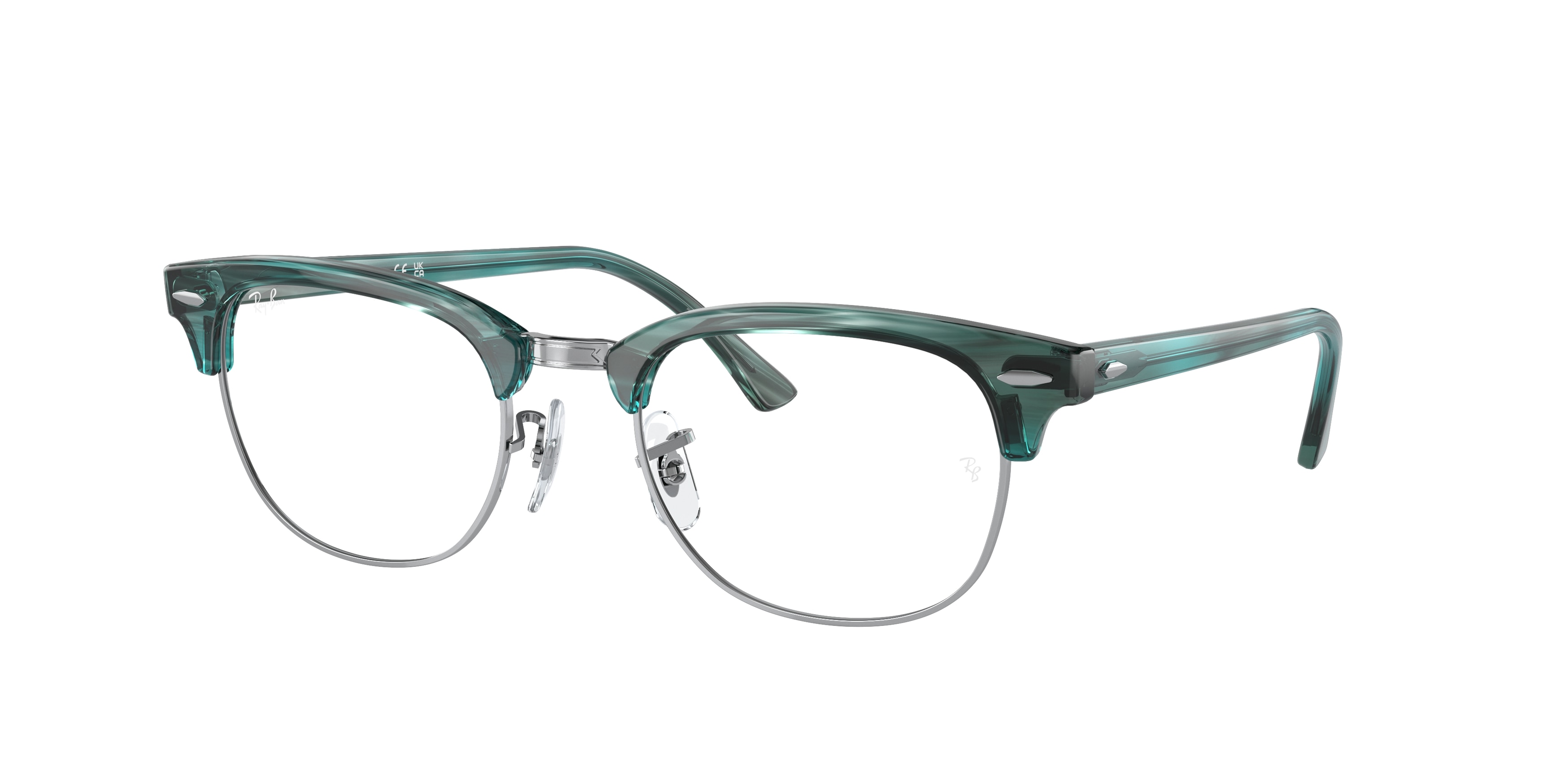 Ray - Ban Unisex RX5154 Clubmaster 8377 Montures Optiques AcéTate Vert Transparent Carré Normale-image